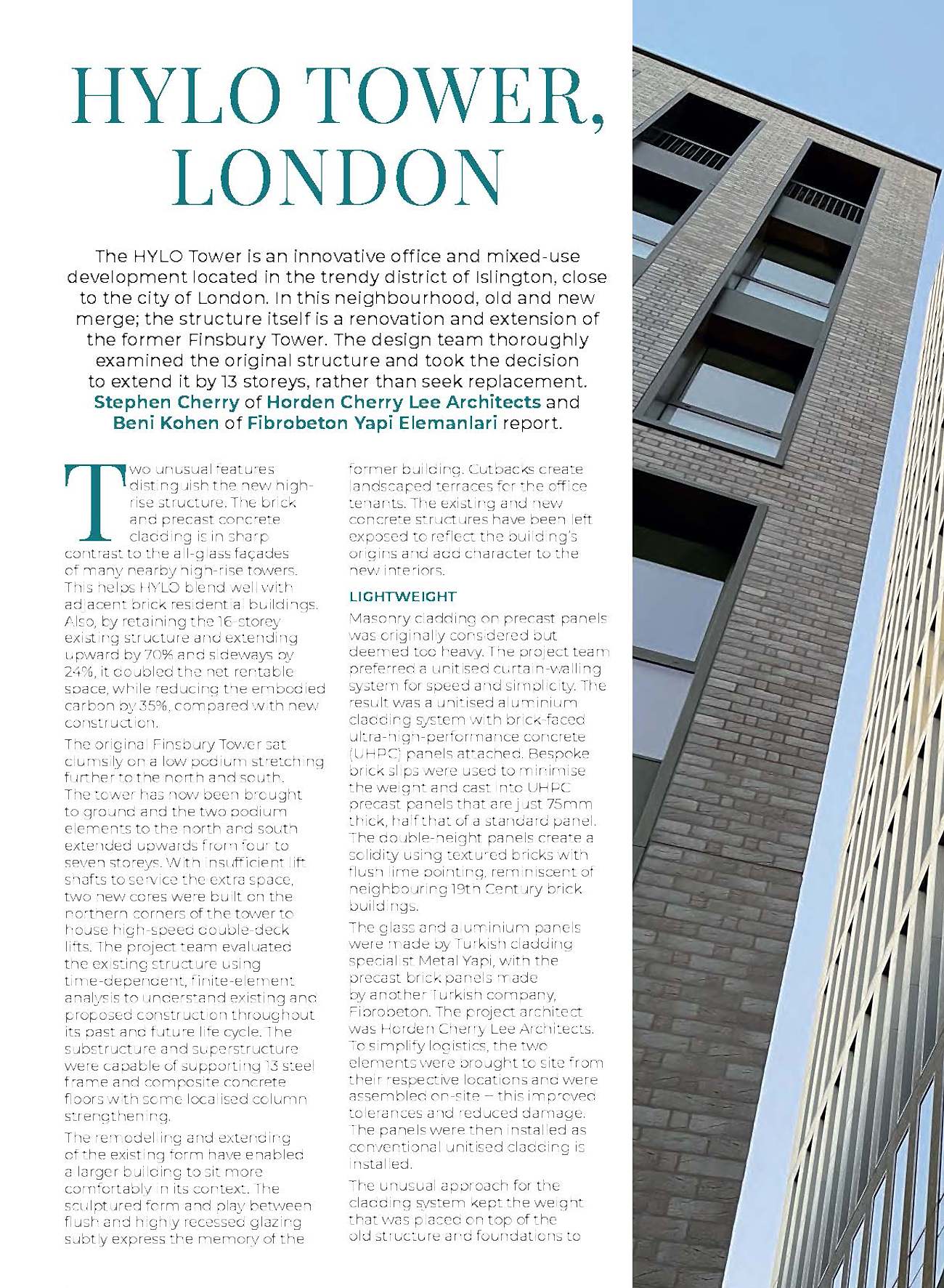 Concrete Dergisi'nin Mart 2023 Sayısında HYLO Tower Projemiz Yer Aldı