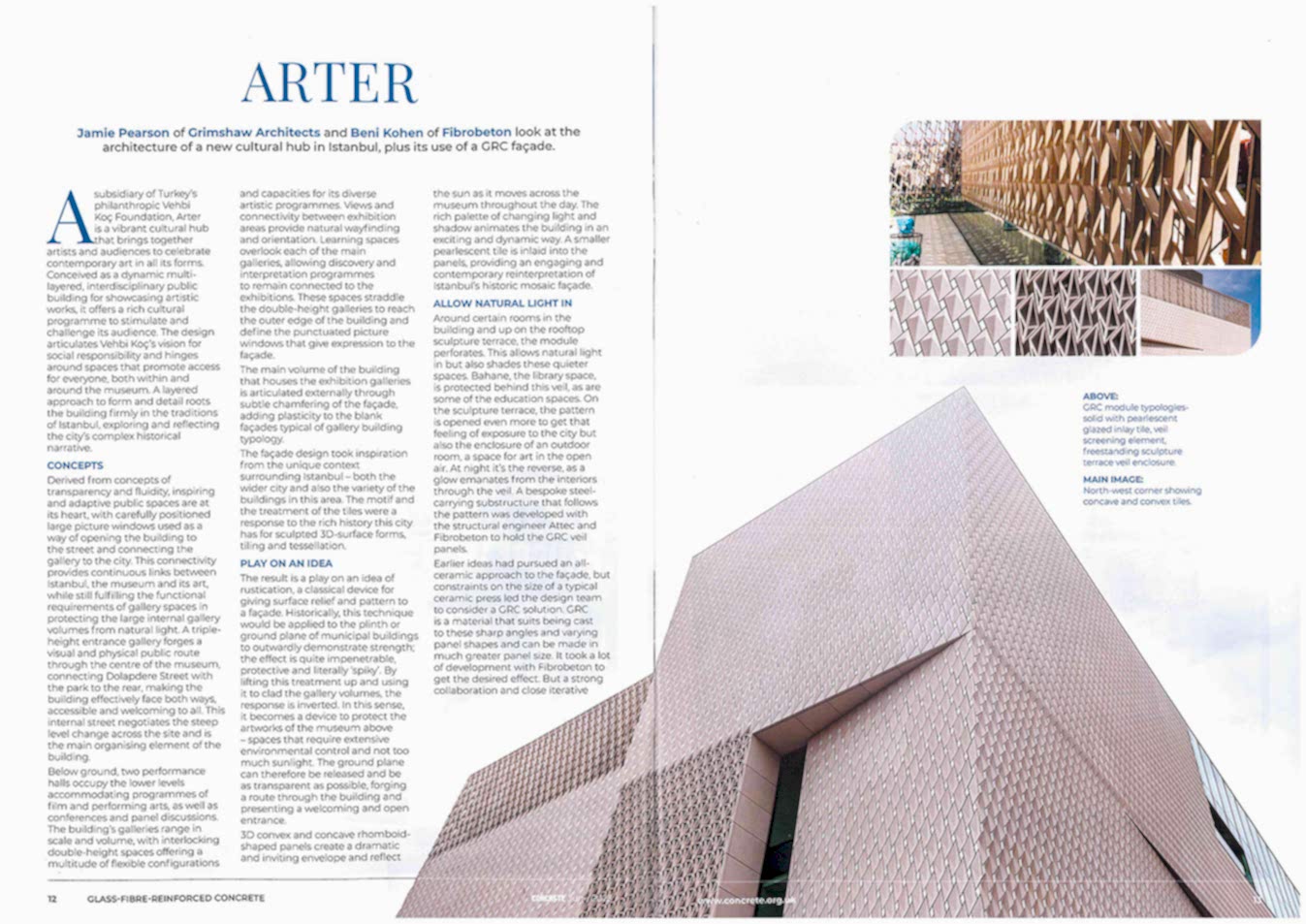 Concrete Dergisi'nin Haziran 2023 Sayısında Arter Projemiz Yer Aldı