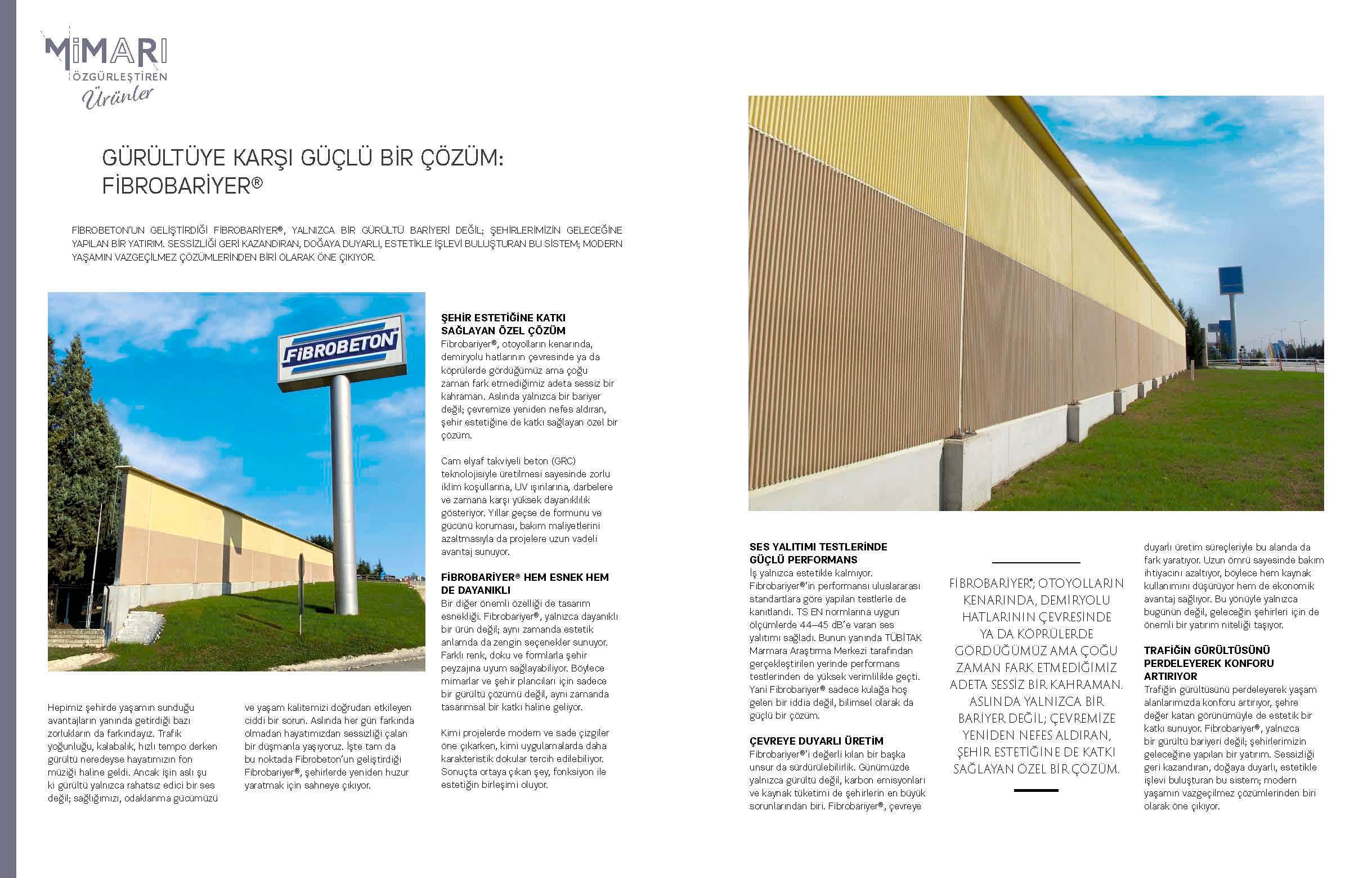 FİBROBARİYER® MARKAMIZ İNŞAAT DÜNYASI DERGİSİNDE!